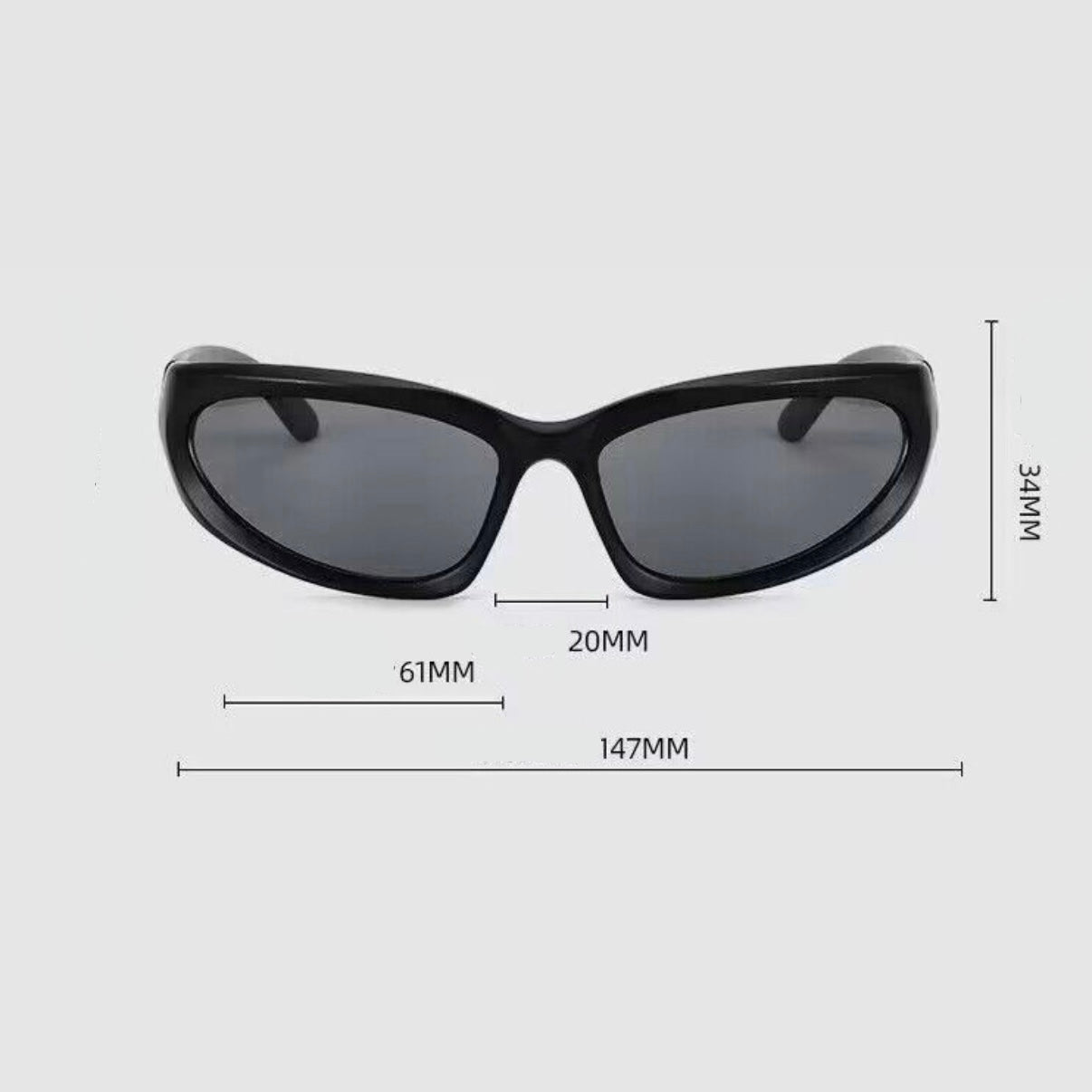 【3color】Retro Y2K Wrap Sunglasses SS-000013