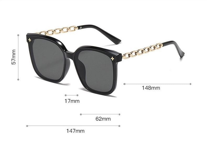 Chain Temple Square Sunglasses SS-000005