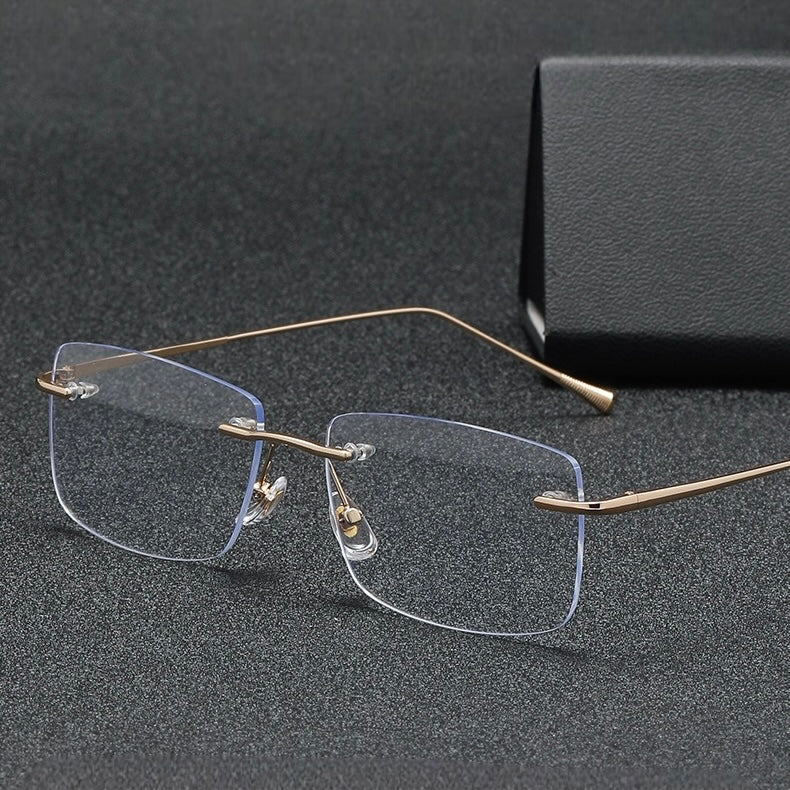 【3color】Rimless Lightweight Metal Glasses SS-000025