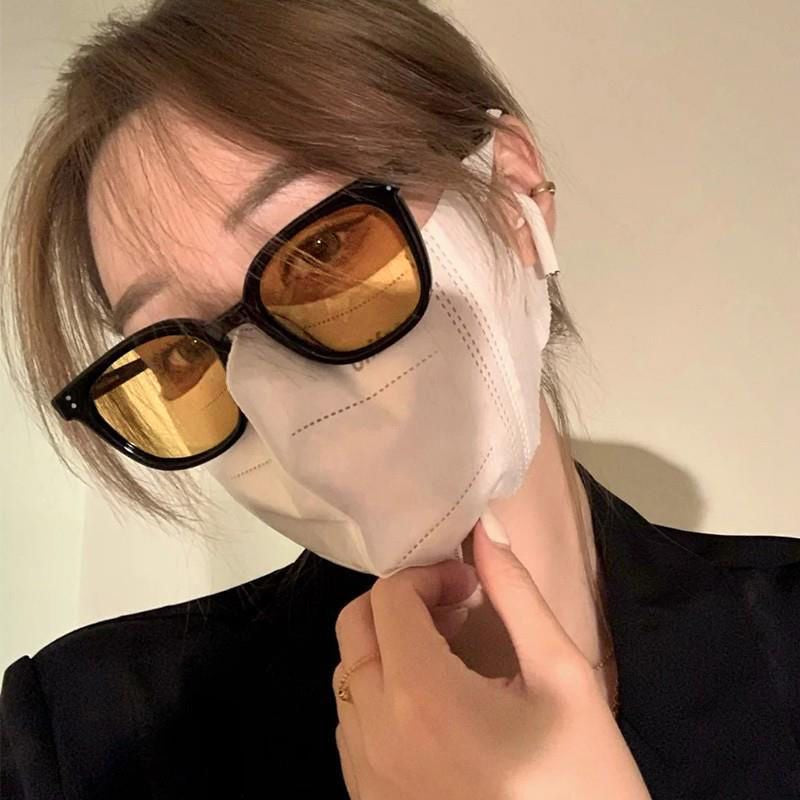 【2color】Retro Square Brown Lens Sunglasses SS-000015